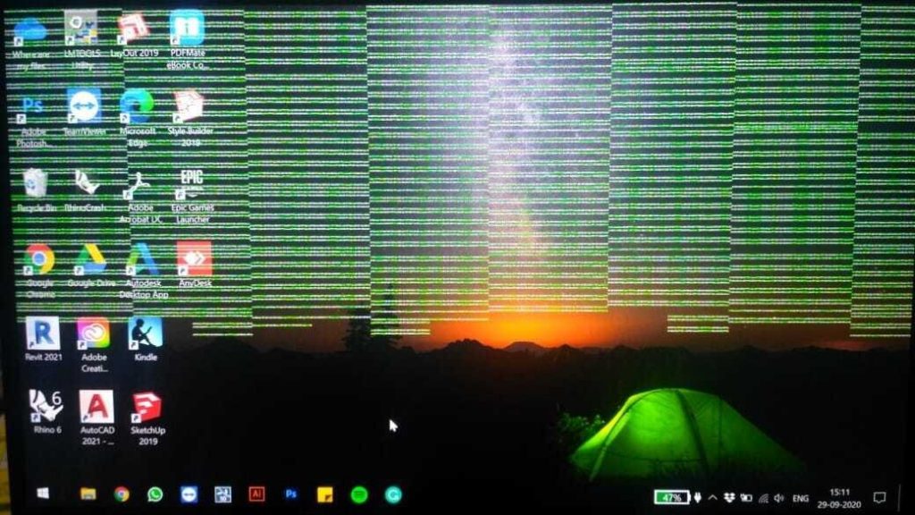 Lenovo Laptop Screen Flickering Horizontal lines Issue