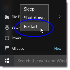 restart your PC